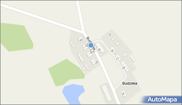 Budziska, Budziska, 21, mapa Budziska