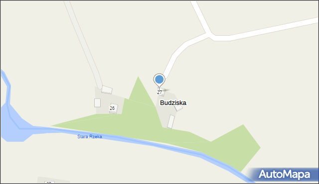 Budziska, Budziska, 27, mapa Budziska