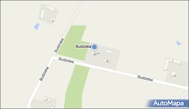 Budziska, Budziska, 16, mapa Budziska