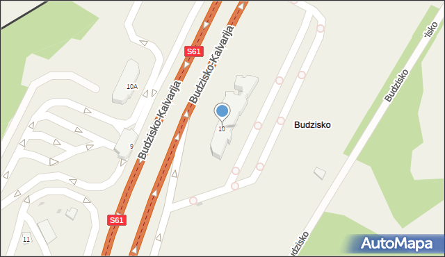 Budzisko, Budzisko, 10, mapa Budzisko