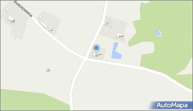 Budziszewice, Budziszewice, 14, mapa Budziszewice
