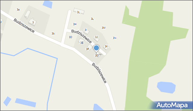 Budziszewice, Budziszewice, 3G, mapa Budziszewice