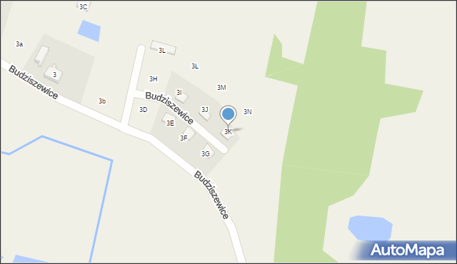 Budziszewice, Budziszewice, 3K, mapa Budziszewice