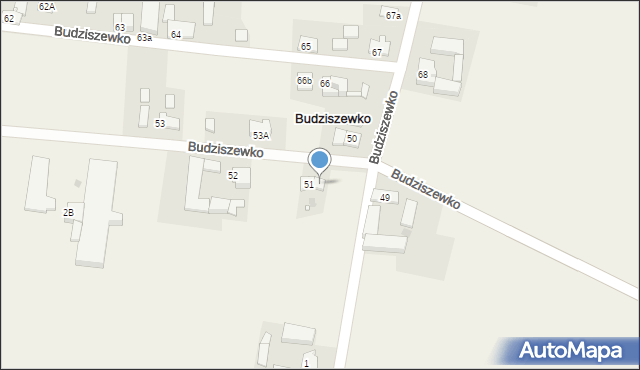 Budziszewko, Budziszewko, 51a, mapa Budziszewko