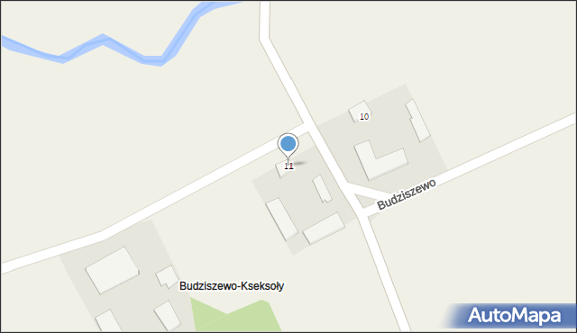 Budziszewo, Budziszewo, 11, mapa Budziszewo