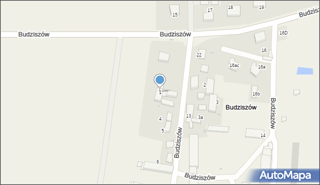 Budziszów, Budziszów, 1, mapa Budziszów