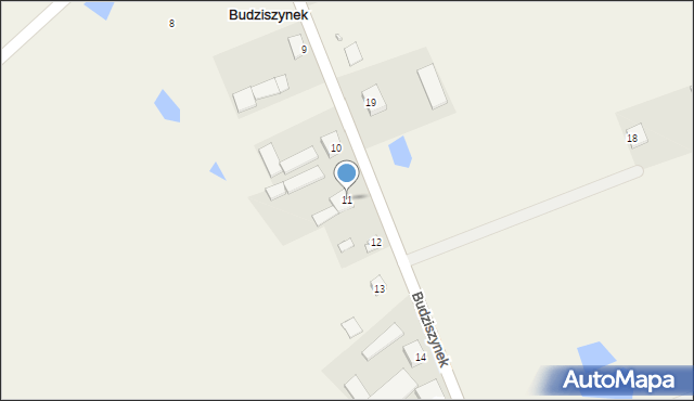 Budziszynek, Budziszynek, 11, mapa Budziszynek