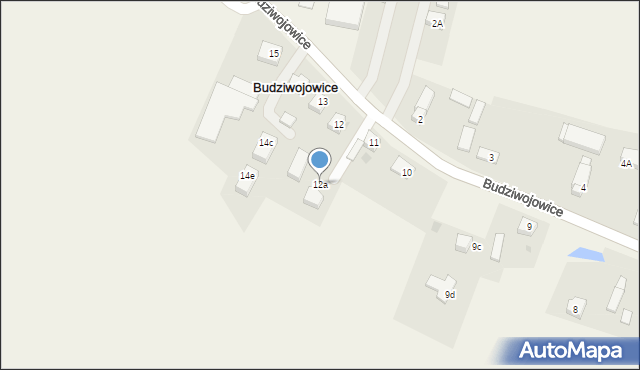 Budziwojowice, Budziwojowice, 12a, mapa Budziwojowice