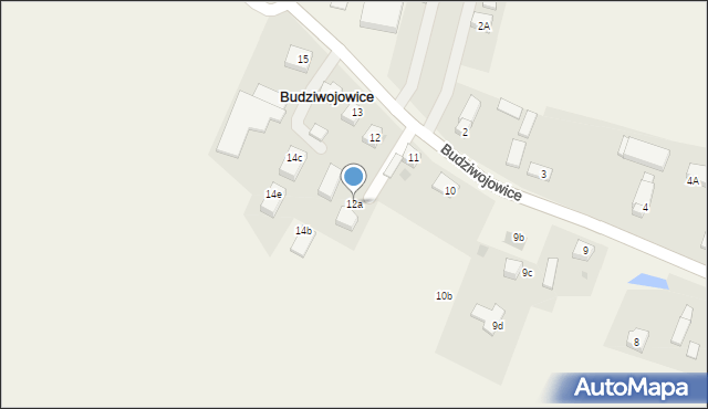 Budziwojowice, Budziwojowice, 12a, mapa Budziwojowice