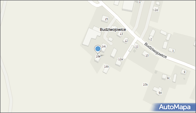 Budziwojowice, Budziwojowice, 14e, mapa Budziwojowice