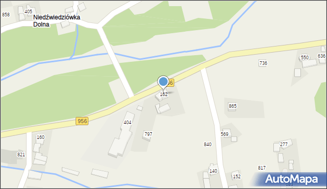 Budzów, Budzów, 162, mapa Budzów