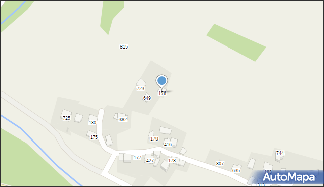 Budzów, Budzów, 176, mapa Budzów