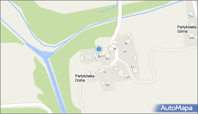 Budzów, Budzów, 28, mapa Budzów