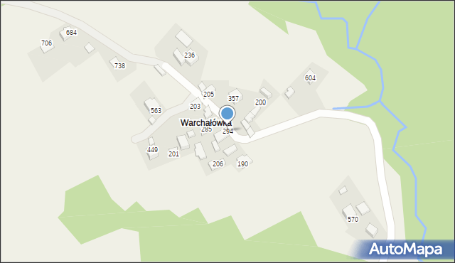 Budzów, Budzów, 294, mapa Budzów