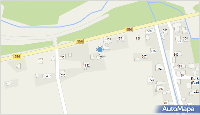 Budzów, Budzów, 420, mapa Budzów