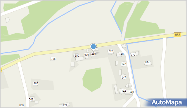 Budzów, Budzów, 446, mapa Budzów