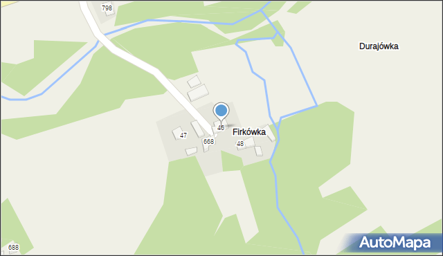 Budzów, Budzów, 46, mapa Budzów