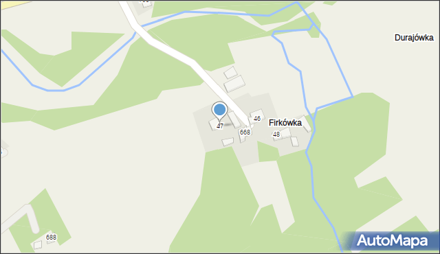 Budzów, Budzów, 47, mapa Budzów