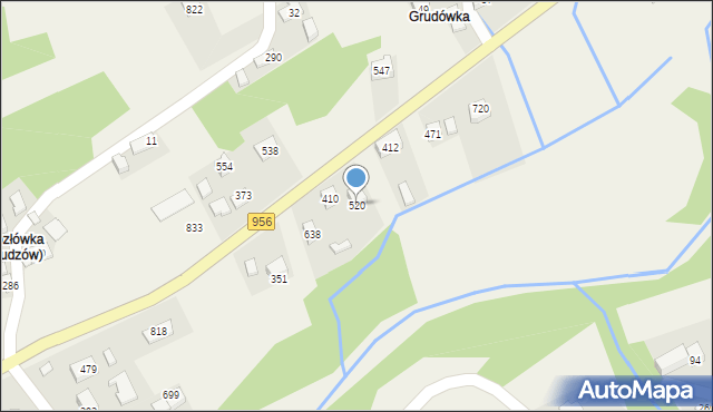 Budzów, Budzów, 520, mapa Budzów