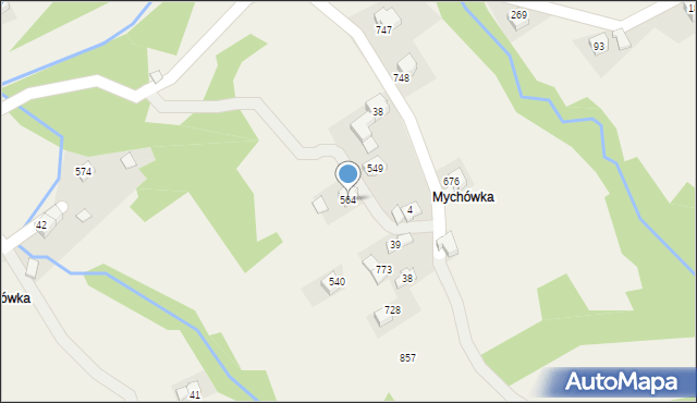 Budzów, Budzów, 564, mapa Budzów