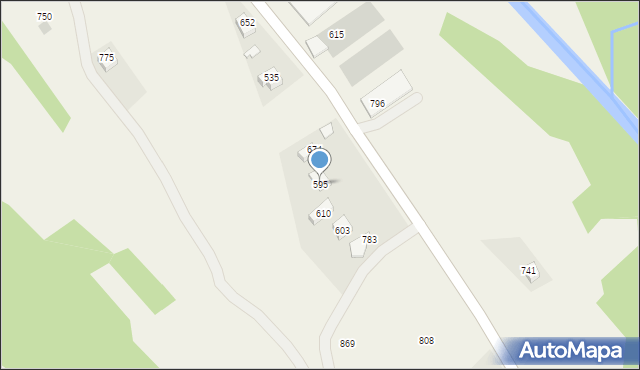 Budzów, Budzów, 595, mapa Budzów