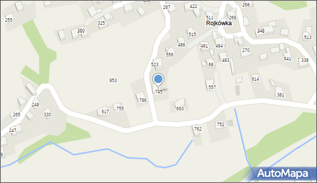 Budzów, Budzów, 745, mapa Budzów