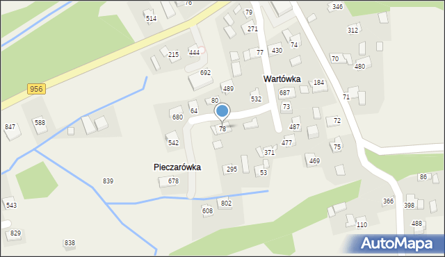 Budzów, Budzów, 78, mapa Budzów