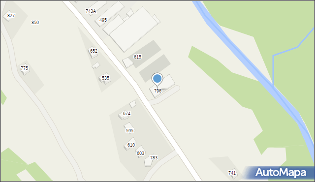 Budzów, Budzów, 796, mapa Budzów