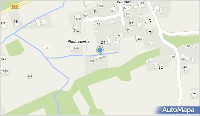 Budzów, Budzów, 802, mapa Budzów