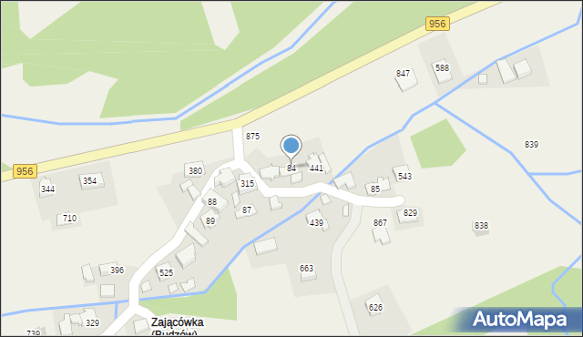 Budzów, Budzów, 84, mapa Budzów