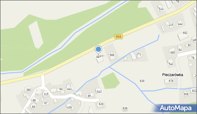 Budzów, Budzów, 847, mapa Budzów