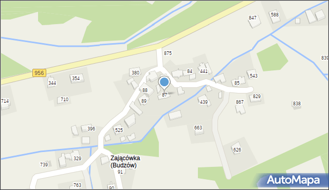Budzów, Budzów, 87, mapa Budzów