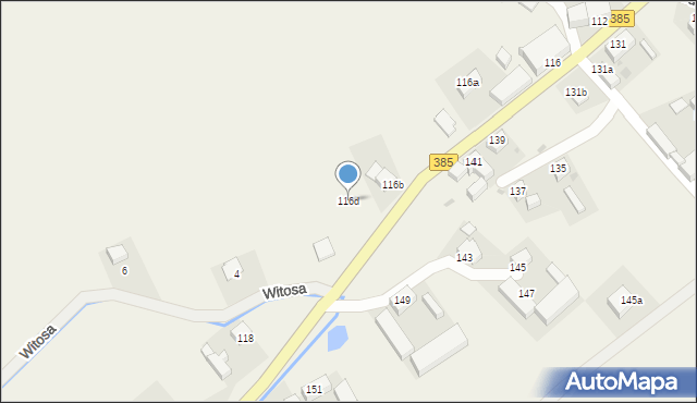 Budzów, Budzów, 116d, mapa Budzów