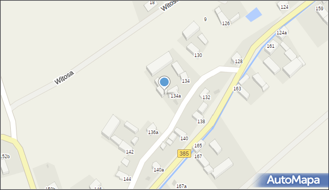 Budzów, Budzów, 136, mapa Budzów