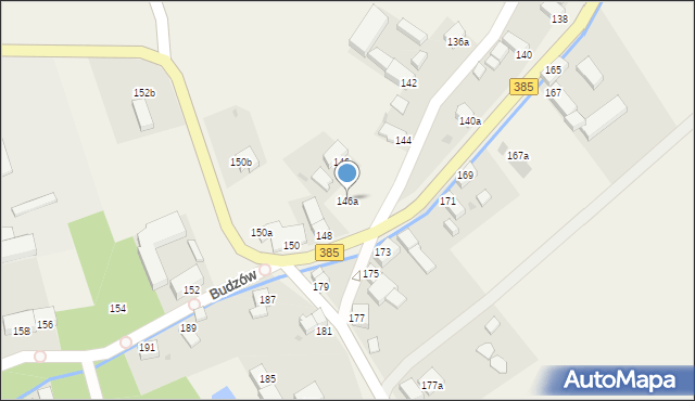 Budzów, Budzów, 146a, mapa Budzów