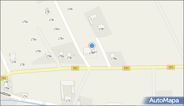 Budzów, Budzów, 178h, mapa Budzów