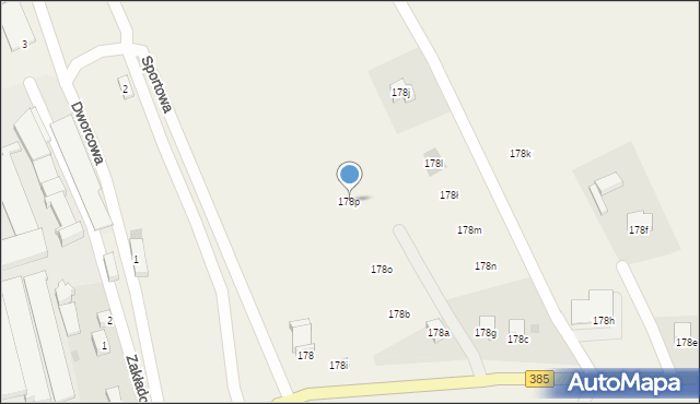 Budzów, Budzów, 178p, mapa Budzów