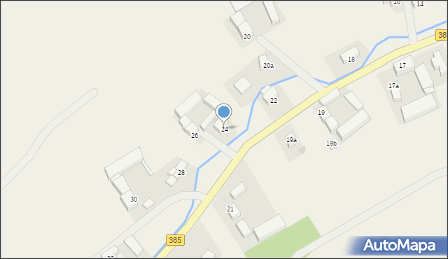 Budzów, Budzów, 24, mapa Budzów