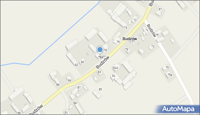 Budzów, Budzów, 78a, mapa Budzów