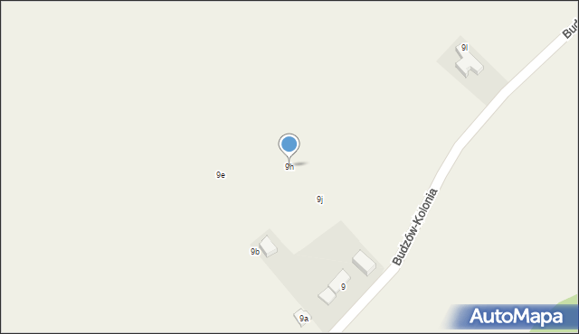 Budzów, Budzów-Kolonia, 9h, mapa Budzów