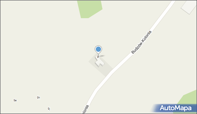 Budzów, Budzów-Kolonia, 9l, mapa Budzów