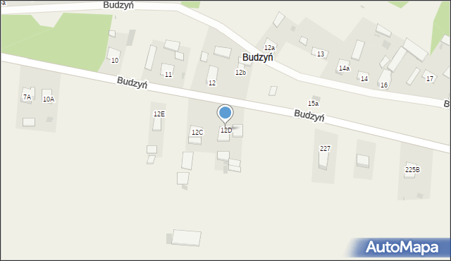 Budzyń, Budzyń, 12D, mapa Budzyń