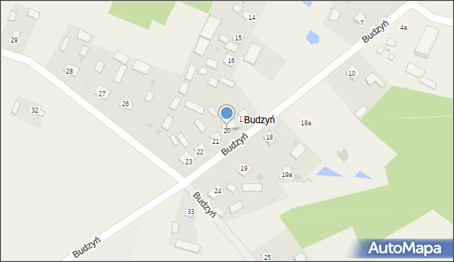 Budzyń, Budzyń, 20, mapa Budzyń