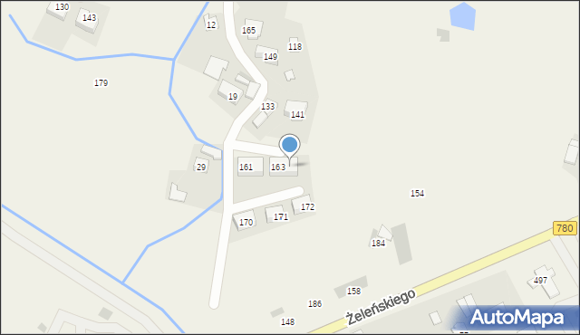 Budzyń, Budzyń, 164, mapa Budzyń