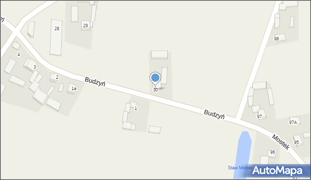 Budzyń, Budzyń, 30, mapa Budzyń