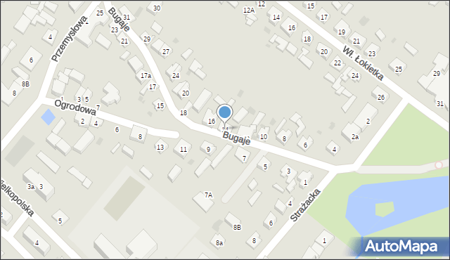 Budzyń, Bugaje, 14, mapa Budzyń