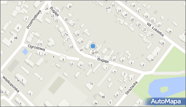 Budzyń, Bugaje, 16, mapa Budzyń