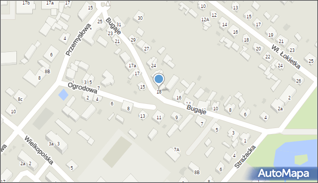 Budzyń, Bugaje, 18, mapa Budzyń