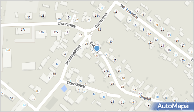 Budzyń, Bugaje, 21, mapa Budzyń