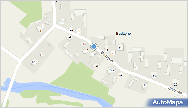 Budzyno, Budzyno, 17, mapa Budzyno